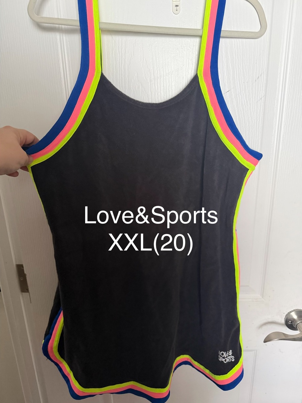 Girls' Black mini dress with Neon Trim